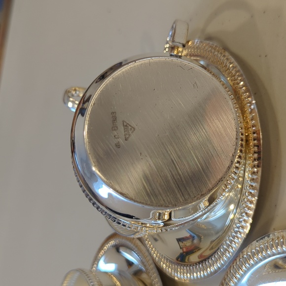 Vintage silver plated coffee cups with plates - Picture 3 of 4